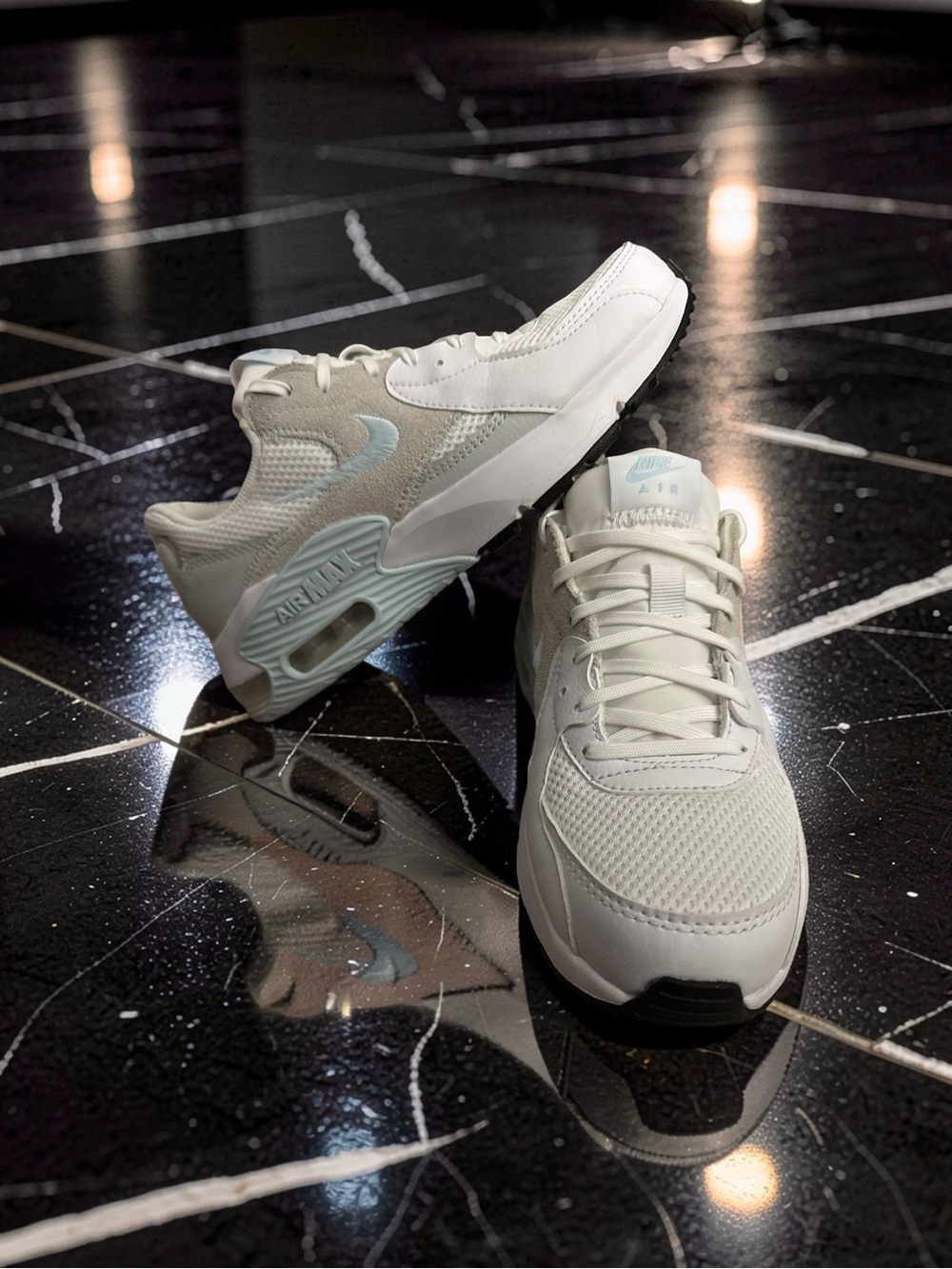 Nike Women’s Air Sneakers in White and Pale Blue